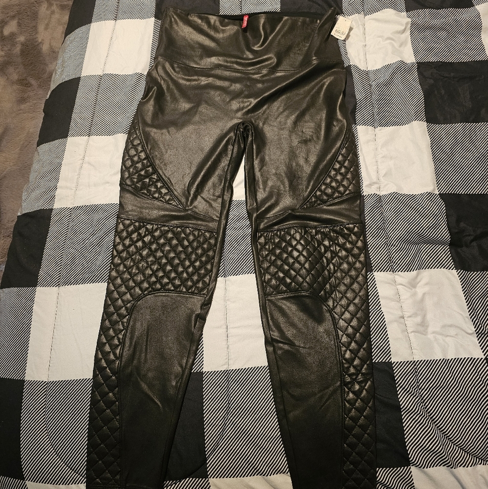 Spanx Faux Leather Leggings Brand New